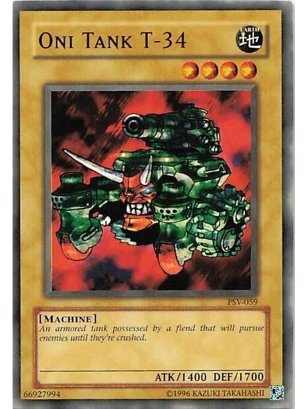 Yu-Gi-Oh! TCG 2002 Oni Tank T-34 LP PSV-EN